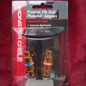 Monster Cable Premium 24k Gold Phonolink Adapters — Gold